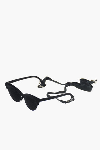 MM6 Velvet Faux Sunglasses with Ribbon
