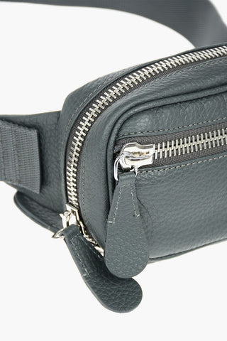 MM11 textured leather bum bag