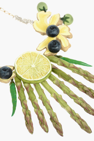 fruits and vegetables pendant FRESH MARKET necklace