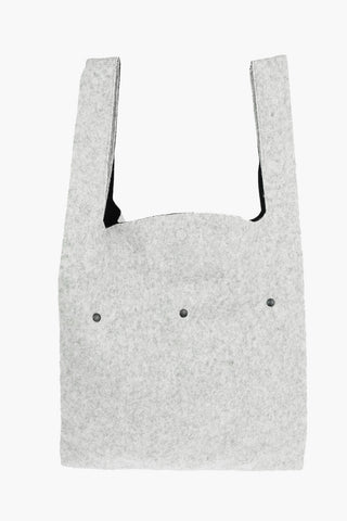 MM11 Wool Blend Shopper Bag with Embossed Numbers 