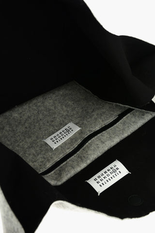 MM11 Wool Blend Shopper Bag with Embossed Numbers 