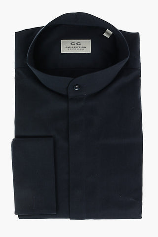 CC COLLECTION Camicia in Cotone Stretch Con Colletto Coreano