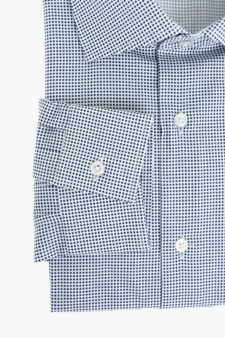 CC COLLECTION Polka Dots Patterend Shirt with Spread Collar