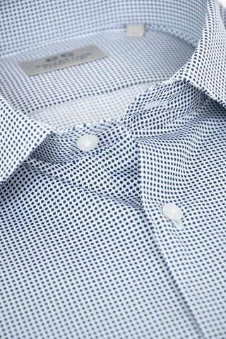 CC COLLECTION Polka Dots Patterend Shirt with Spread Collar