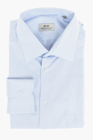 CC COLLECTION Camicia con Collo Francese a Quadretti
