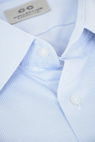 CC COLLECTION Camicia con Collo Francese a Quadretti