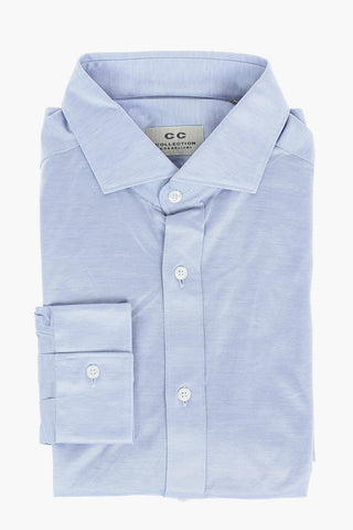 CC COLLECTION Camicia in Cotone Stretch con Collo Classico