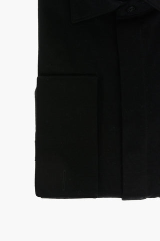 CC COLLECTION Spread Collar Shirt with Double Cuffs