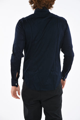 CC COLLECTION Spread Collar Shirt with Double Cuffs