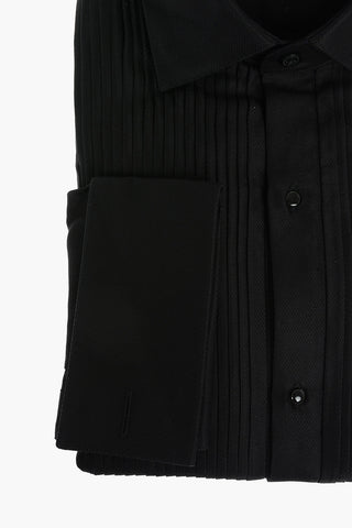 CC COLLECTION Ceremony Pleated Shirt with Double Cuffs