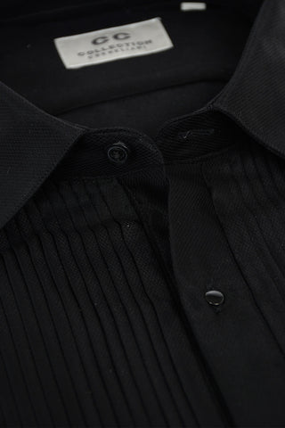 CC COLLECTION Ceremony Pleated Shirt with Double Cuffs