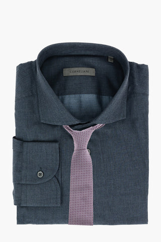 COUTURE Chambray Shirt with Spread Collar