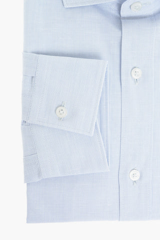 CC COLLECTION Flax Blend Shirt with Spread Collar