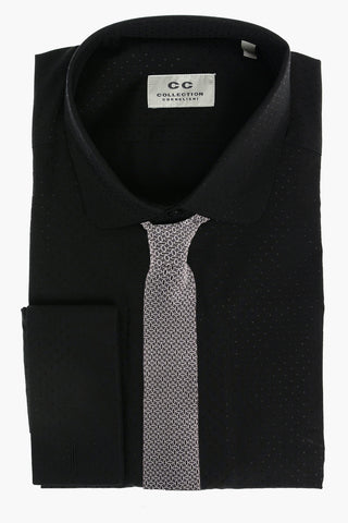 CC COLLECTION Camicia a Pois con Collo Rotondo