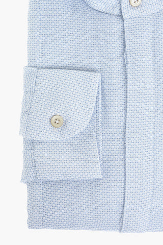ID Flax Shirt with Mandarin Collar