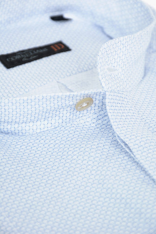 ID Flax Shirt with Mandarin Collar