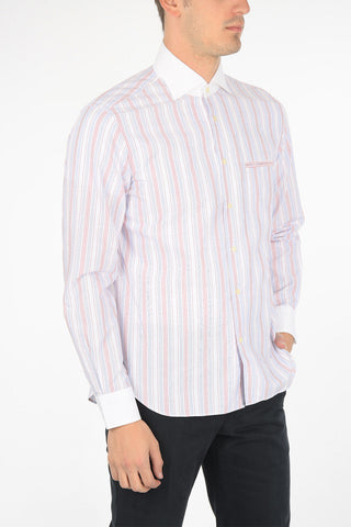 ID Flax Shirt with Mandarin Collar