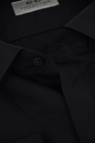 CC COLLECTION Wing-tip Collar Shirt with Double Cuffs