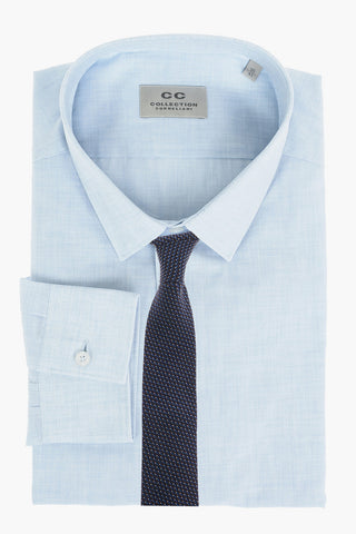 CC COLLECTION Solid Color Shirt with Classic Collar