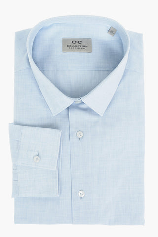 CC COLLECTION Solid Color Shirt with Classic Collar