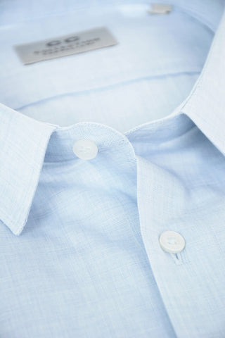 CC COLLECTION Solid Color Shirt with Classic Collar