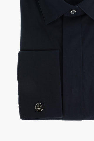 Camicia con Collo Francese e Polsini Doppi alla Francese