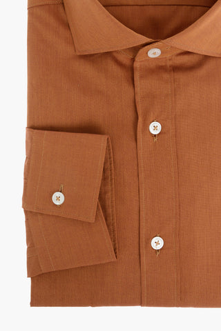 CC COLLECTION Solid Color Spread Collar Shirt