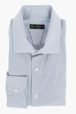 Abstract Pattern Shirt with Spread Collar