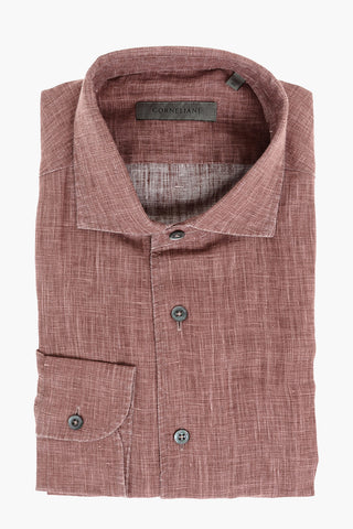 Camicia in Lino con Colletto Classico