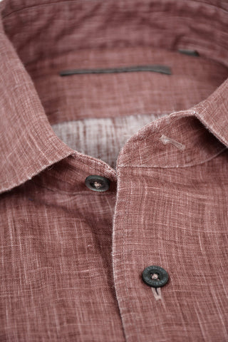 Camicia in Lino con Colletto Classico