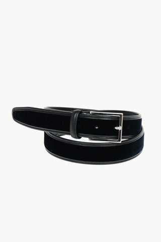 CC COLLECTION Cintura in Pelle con Rivestimento in Velluto
