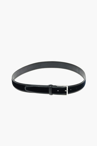 CC COLLECTION Cintura in Pelle con Rivestimento in Velluto