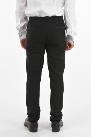 ID Pantaloni in Lana Vergine IDENTITY Con Elastico in Vita