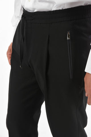 ID Pantaloni in Lana Vergine IDENTITY Con Elastico in Vita