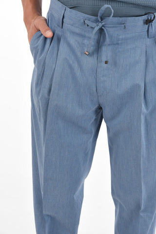 ID Cotton IDENTITY Chino Pants with Double Pleat
