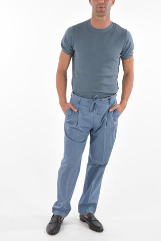 ID Cotton IDENTITY Chino Pants with Double Pleat