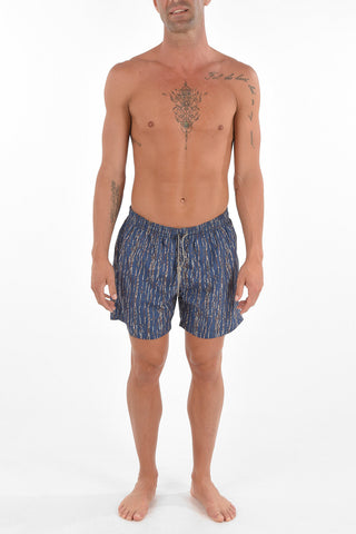 Swim Shorts with Chain Print