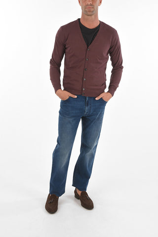 CC COLLECTION Cardigan in Cotone con Collo a V