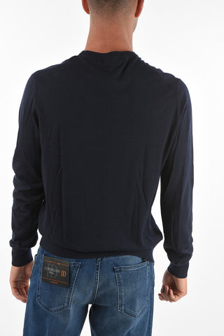 Crew Neck GOLD Cashmere Blend Sweater