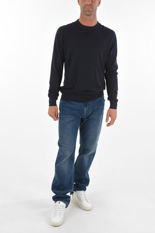 Crew Neck GOLD Cashmere Blend Sweater