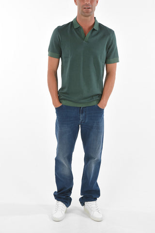 CC COLLECTION Buttonless Cotton Polo