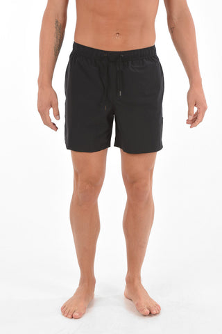 drawstring waist swim shorts