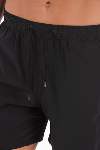drawstring waist swim shorts
