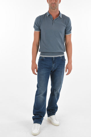 3 Button Jacquard Cotton Polo