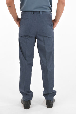 ID Double-pleated Chino Pants with Waist Drawstring