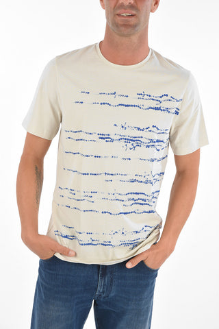 Crew Neck Printed Cotton T-Shirt