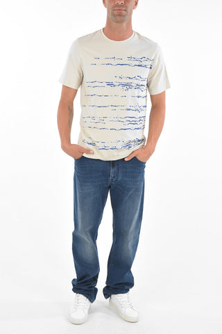 Crew Neck Printed Cotton T-Shirt