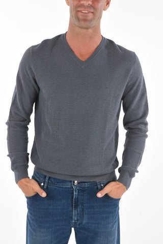 V Neck Silk Blend Sweater