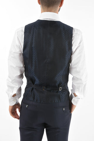 mini check virgin wool CERIM.ACADEMY 3 piece waistcoat suit