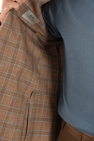 CC COLLECTION Tartan Motif RIGHT Half-lined Blazer